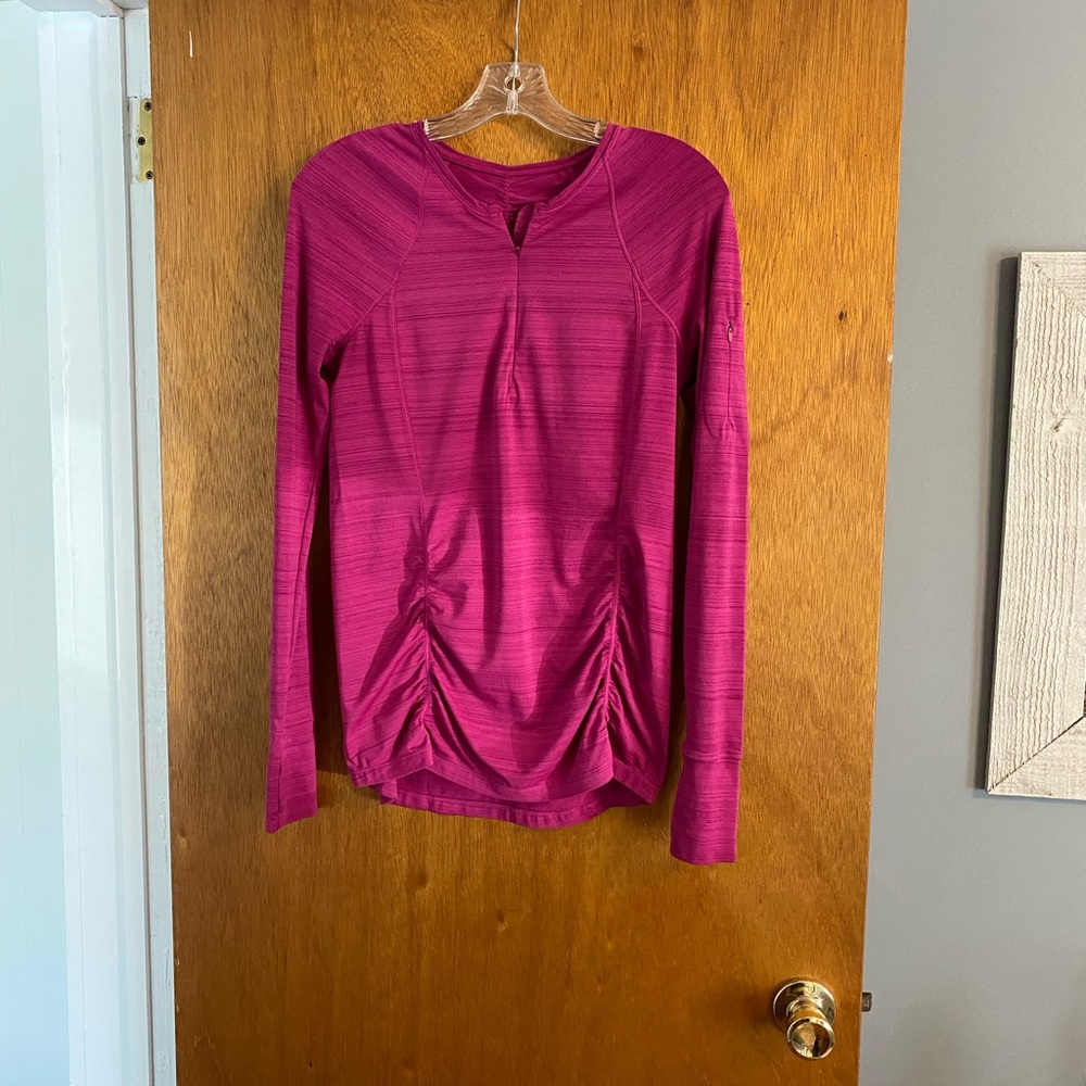 Athleta pink long sleeve top